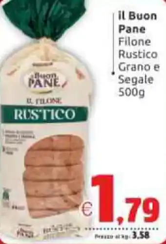 Vicino a te supermercati il Buon Pane Filone Rustico Grano e Segale 500g offerta