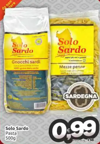 Vicino a te supermercati Solo Sardo Pasta 500g offerta