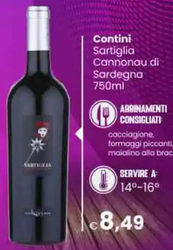 Vicino a te supermercati Contini Sartiglia Cannonau di Sardegna 750ml offerta