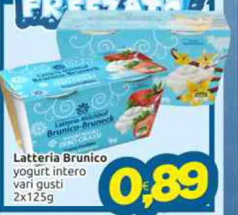 Vicino a te supermercati Latteria Brunico yogurt intero vari gusti 2x125g offerta