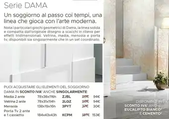 Mondo Convenienza Sconto Iva Madia 2 Ante 78x36x116h offerta