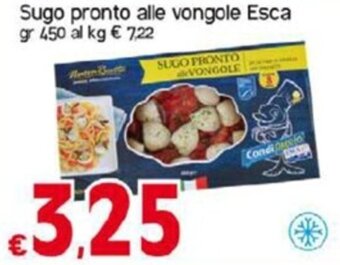 Sugo pronto alle vongole Esca gr 450