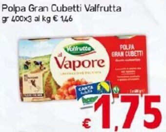 Kanguro Polpa Gran Cubetti Valfrutta gr 400x3 offerta