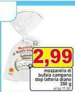 Pewex Latteria Diano Mozzarella Di Bufala Campana Dop offerta