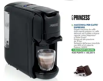 PRINCESS MACCHINA PER CAFFE' ESPRESSO