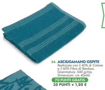 ASCIUGAMANO OSPITE Dimensioni: cm 40x60