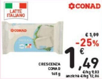 Conad CRESCENZA CONAD 165 g offerta
