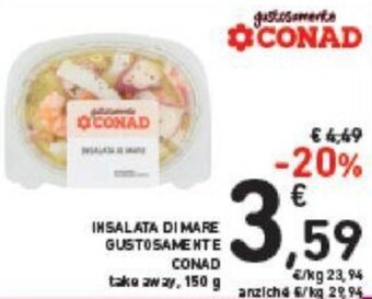 Conad INSALATA DI MARE GUSTOSAMENTE CONAD take away, 150 g offerta