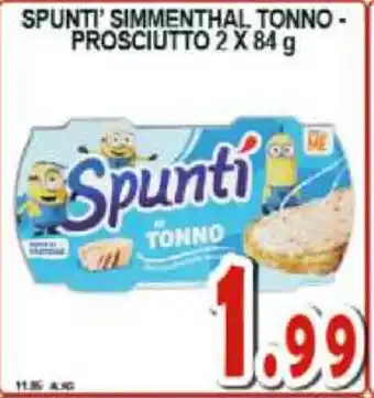 Sacoph Spuntí Simmenthal Tonno - Prosciutto 2 x 84g offerta