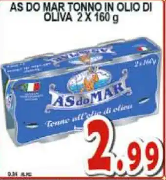 Sacoph As do Mar Tonno in Olio di Oliva 2x160g offerta