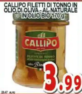 Sacoph Callipo Filetti di Tonno in Olio di Oliva - Al Naturale 170g offerta