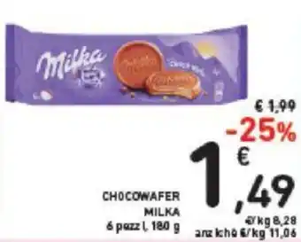 CHOCOWAFER MILKA 6 pezzi, 180 g