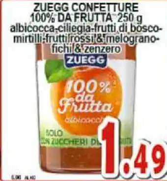 Sacoph Zuegg Confetture 100% da Frutta 250g offerta