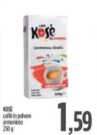 Ciro Amodio KOSÈ caffè in polvere armonioso 250 g offerta