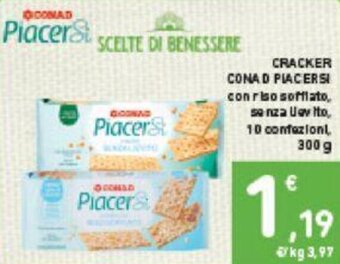 Conad CRACKER CONAD PIACERSI 300 G offerta