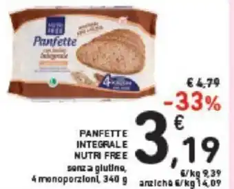PANFETTE INTEGRALE NUTRI FREE 4 monoporzioni, 340 g