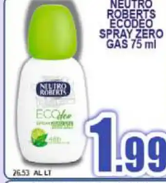 Sacoph Neutro Roberts Ecodeo Spray Zero Gas 75ml offerta