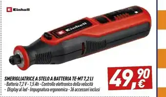 Einhell Smerigliatrice A Stelo A Batteria TE-MT 7,2LI Trapani