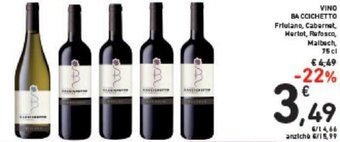 Conad VINO BACCICHETTO 75 cl offerta