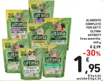 ALIMENTO COMPLETO PER GATTI ULTIMA AFFINITY 440 g