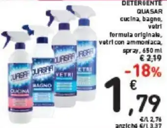 Conad DETERGENTE QUASAR spray, 650 ml offerta