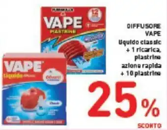 DIFFUSORE VAPE Liquido classic +1 ricarica