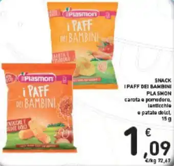Conad SNACK I PAFF DEI BAMBINI PLASMON 15 G offerta