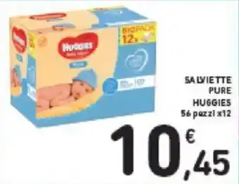 Conad SALVIETTE PURE HUGGIES 56 pezzi x 12 offerta
