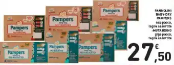 Conad PANNOLINI BABY-DRY PAMPERS esa pacco, taglie assortite offerta