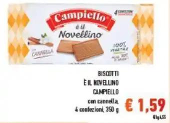 Conad BISCOTTI È IL NOVELLINO CAMPIELLO 4 confezioni, 350 g offerta