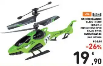 RADIOCOMANDO ELICOTTERO SHARK 3 CON GIROSCOPIO RE-EL TOYS