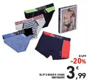 Conad SLIP O BOXER UOMO NAVIGARE offerta