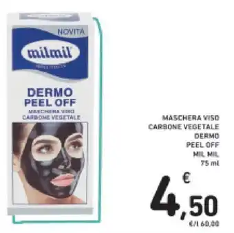 Conad MASCHERA VISO CARBONE VEGETALE DERMO PEEL OFF MIL MIL 75 ml offerta