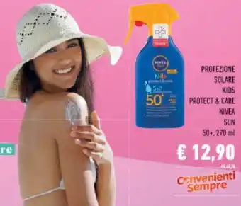 Conad PROTEZIONE SOLARE KIDS PROTECT & CARE NIVEA SUN 50 + 270 ML offerta