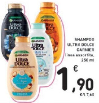 Conad SHAMPOO ULTRA DOLCE GARNIER linea assortita, 250 ml offerta