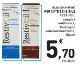 OLIO-SHAMPOO PER CUTE SENSIBILE RESTIVOIL 150 ML