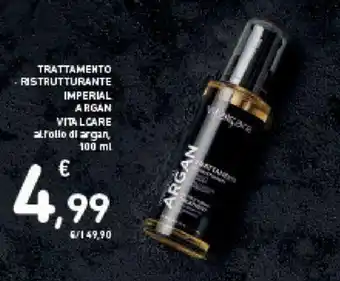 Conad TRATTAMENTO RISTRUTTURANTE IMPERIAL ARGAN VITALCARE 100 ML offerta
