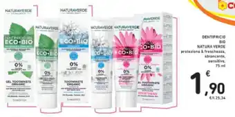 Conad DENTIFRICIO BIO NATURA VERDE 75 ml offerta