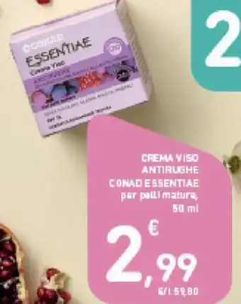 Conad CREMA VISO ANTIRUGHE CONAD ESSENTIAE 50 ml offerta