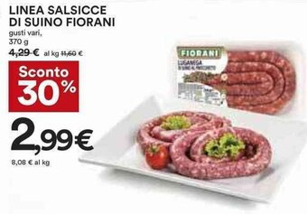 Coop LINEA SALSICCE DI SUINO FIORANI 370 G offerta