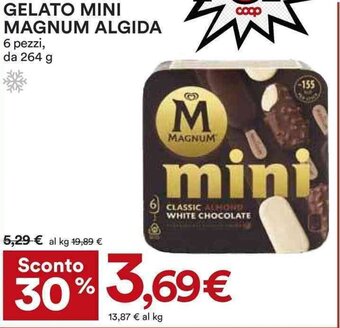 Coop GELATO MINI MAGNUM ALGIDA 6 pezzi, da 264 g offerta