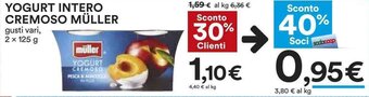 Coop YOGURT INTERO CREMOSO MÜLLER 2 X 125 G offerta