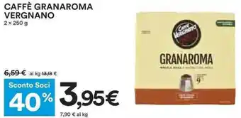 Coop CAFFÈ GRANAROMA VERGNANO 2x250 g offerta