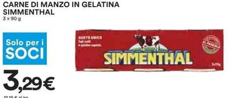 Coop CARNE DI MANZO IN GELATINA SIMMENTHAL 3 x 90 g offerta