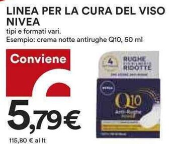Coop LINEA PER LA CURA DEL VISO NIVEA 50 ml offerta