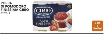 Coop POLPA DI POMODORO FINISSIMA CIRIO 2 x 400 g offerta