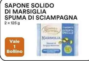 Coop SAPONE SOLIDO DI MARSIGLIA SPUMA DI SCIAMPAGNA 2x125 g offerta