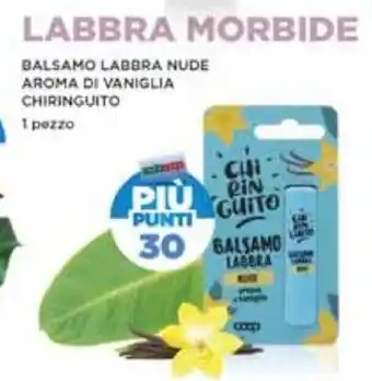 Coop BALSAMO LABBRA NUDE AROMA DI VANIGLIA CHIRINGUITO 1 pezzo offerta