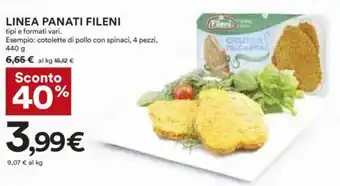 Coop LINEA PANATI FILENI 440 g offerta