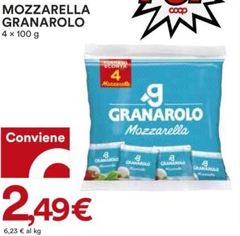 Coop MOZZARELLA GRANAROLO 4 x 100 g offerta